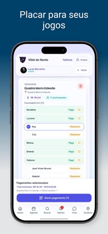 NaRede: Times, Quadra & Placar screenshot