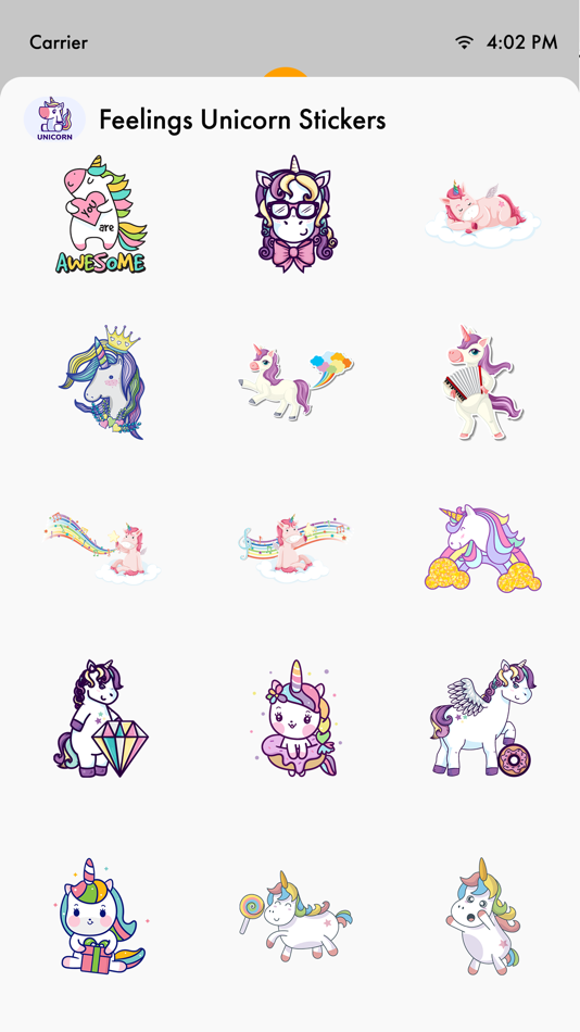 #2. Feelings Unicorn Stickers (iOS) بواسطة: Neeraj .
