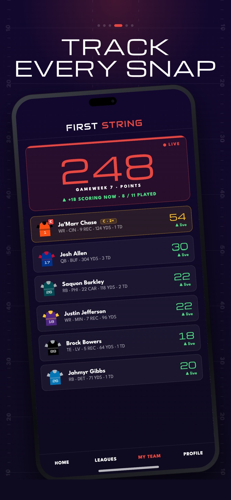 First String Fantasy Football iphone screenshot 4
