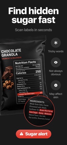 Sugar Free: Food Scanner AI iPhone screenshot