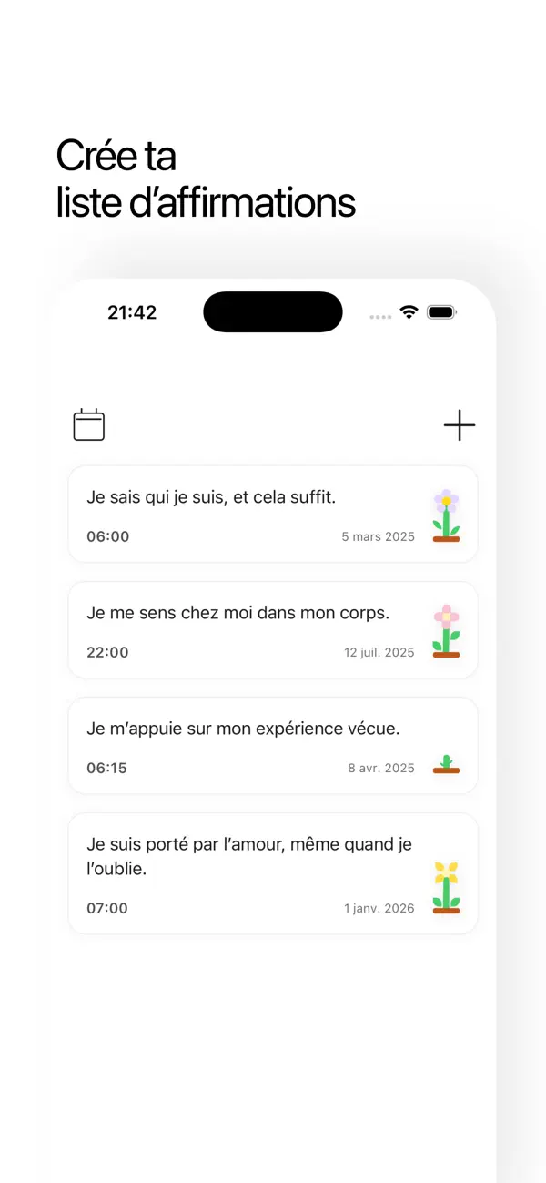 Screenshot #1 pour Affi - Affirmations Jour