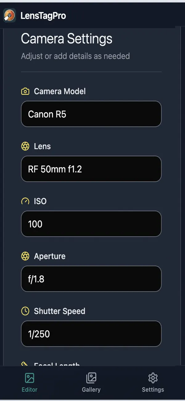 Screenshot #2 pour LensTag Pro