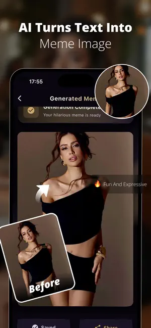 Exaggy - AI Effect Meme iPhone screenshot 1
