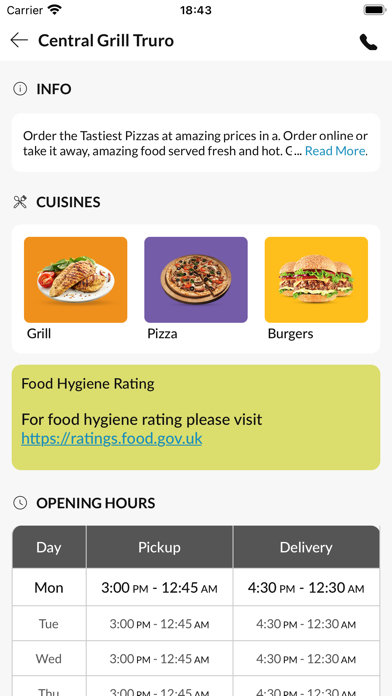 Central Grill Truro Screenshot