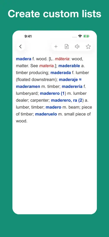 Spanish Etymology Dictionary screenshot 4 of 5