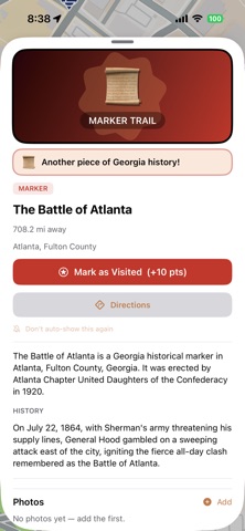 Georgia Roam iPhone screenshot