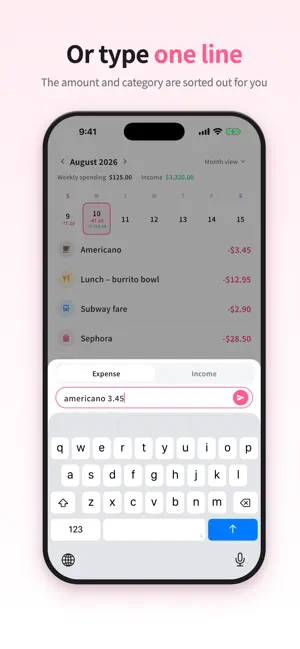 Blink Budget: Spending Log screenshot 2