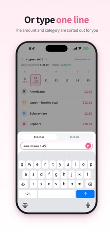 Blink Budget: Spending Log Screenshot 2 of 7