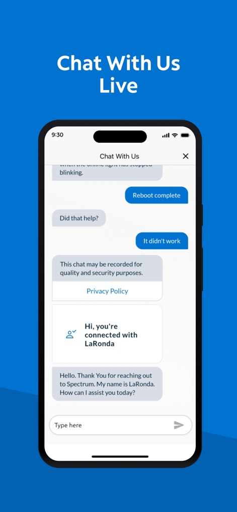 My Spectrum - Instant Support Chat