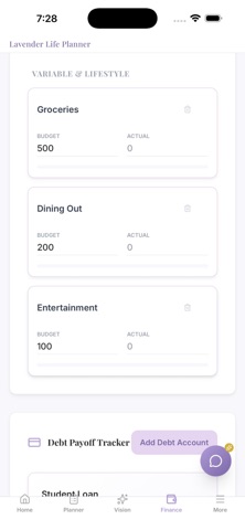 Lavender Life Planner screenshot