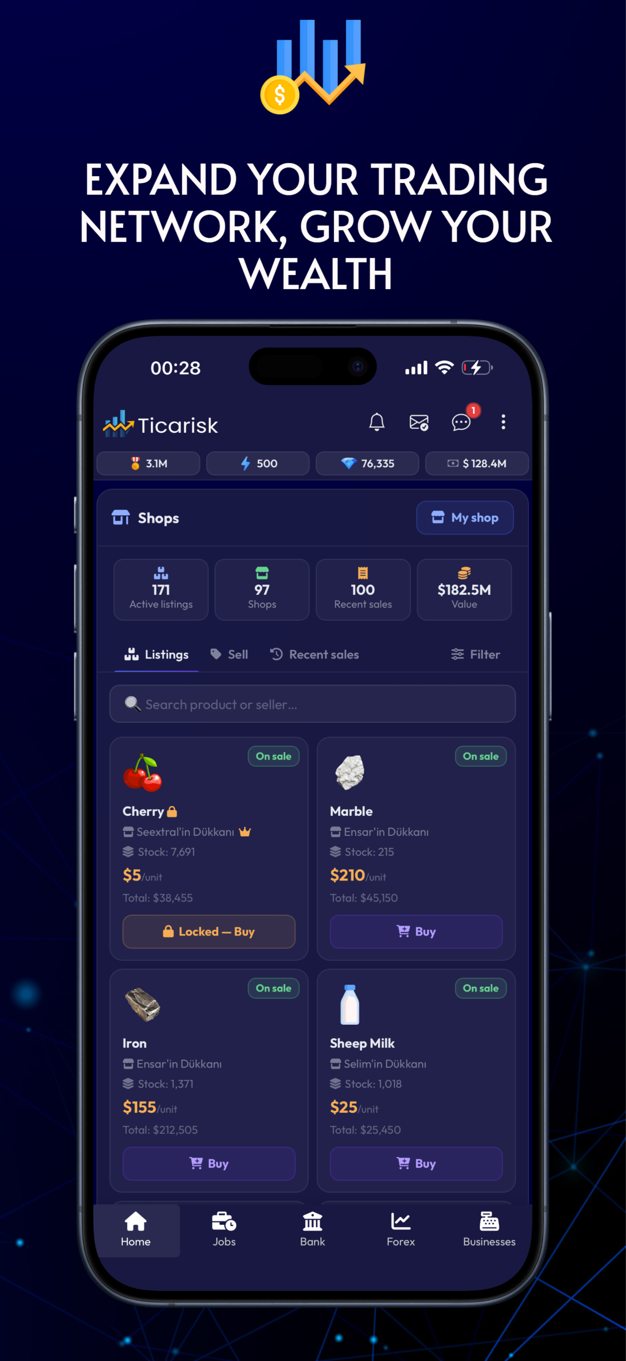 Ticarisk: Online Trading Game
