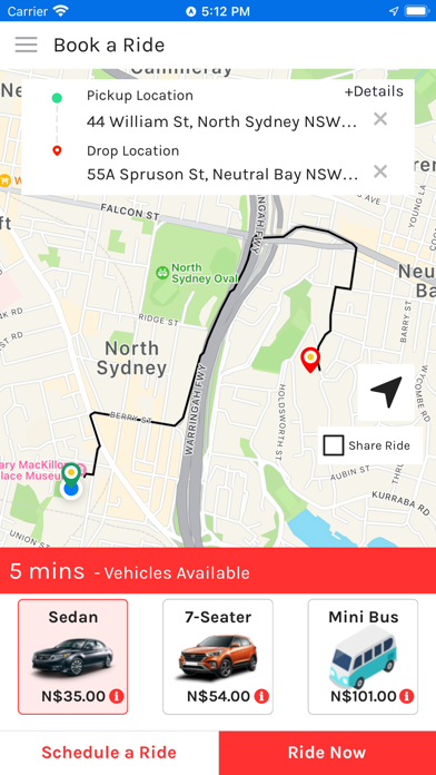 ZIPPY CAB App Screenshot