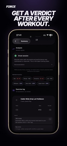 Force: Workout Log & AI Coach screenshot
