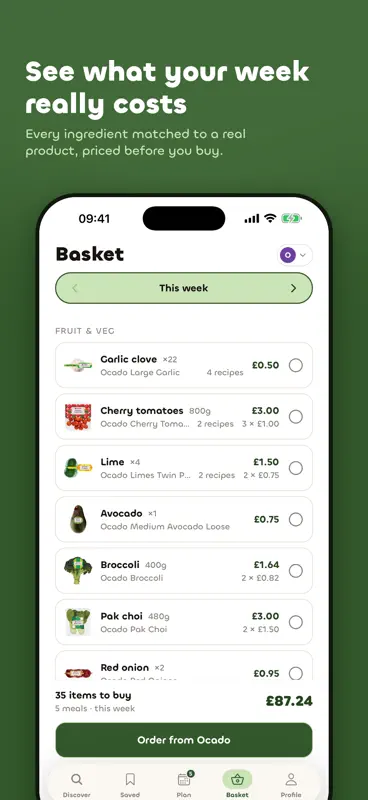 Quickle: Meal Plan & Shop screenshot 2 of 5