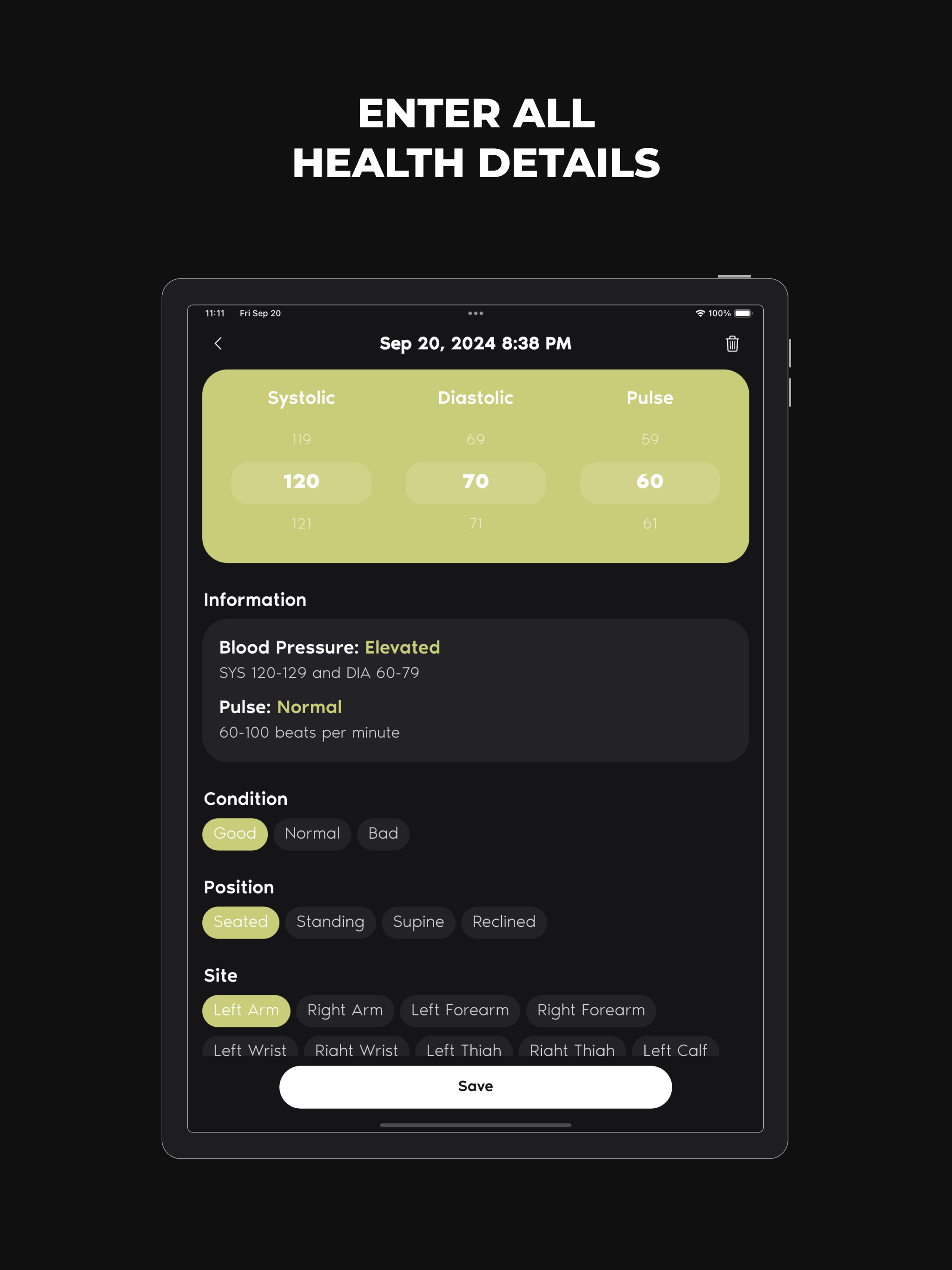 BPT: Blood Pressure Tracker
