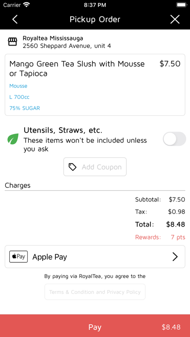 Royaltea Canada Screenshot