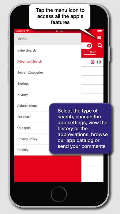Hoepli English Dictionary Screenshot