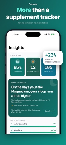 Capsula : Supplement Tracker Screenshot 1 of 10