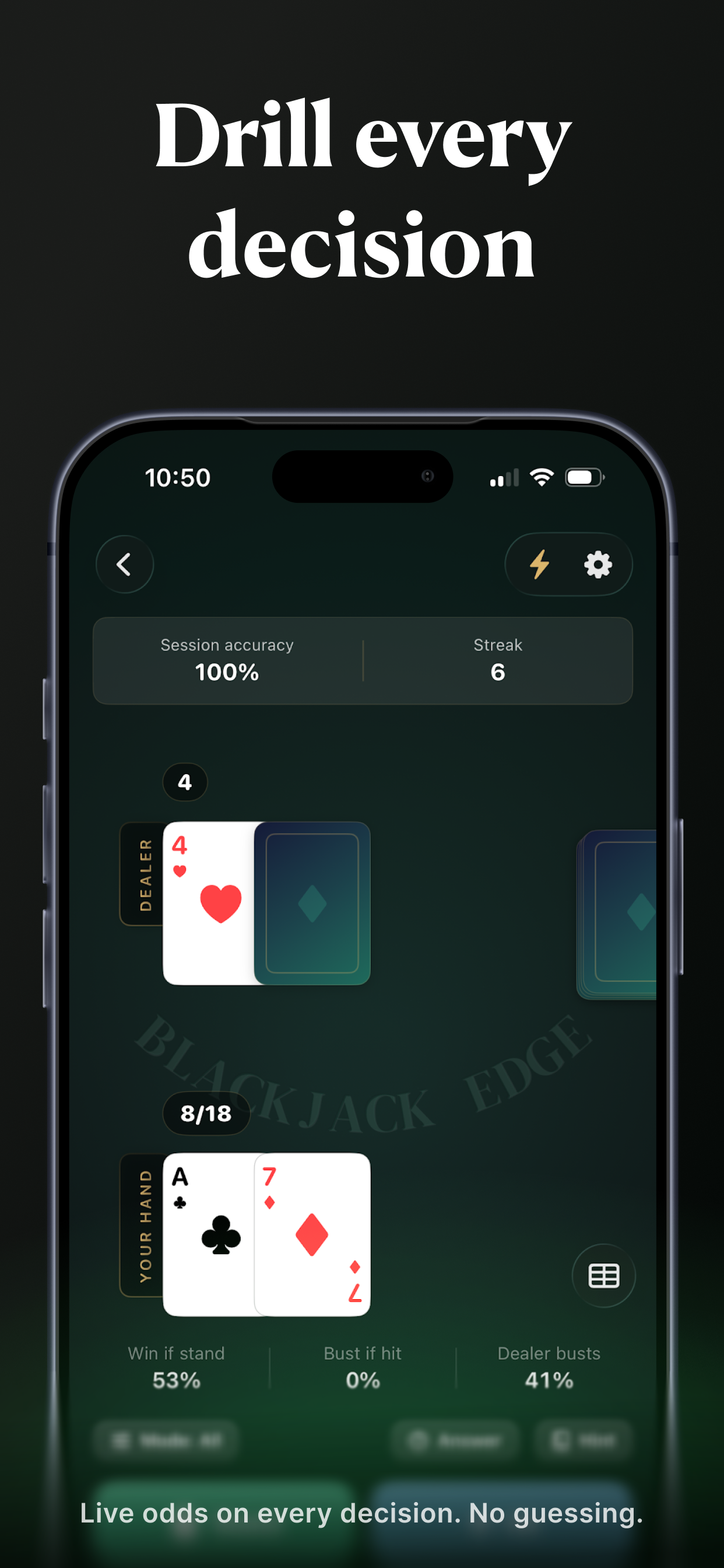 Blackjack Edge: Basic Strategy screenshot 2