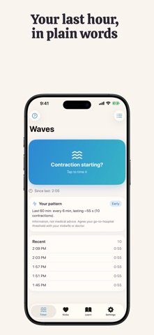 Waves: Contraction Timer Screenshot 2 of 5