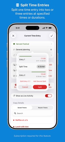 Timery: Time Tracker iPhone screenshot