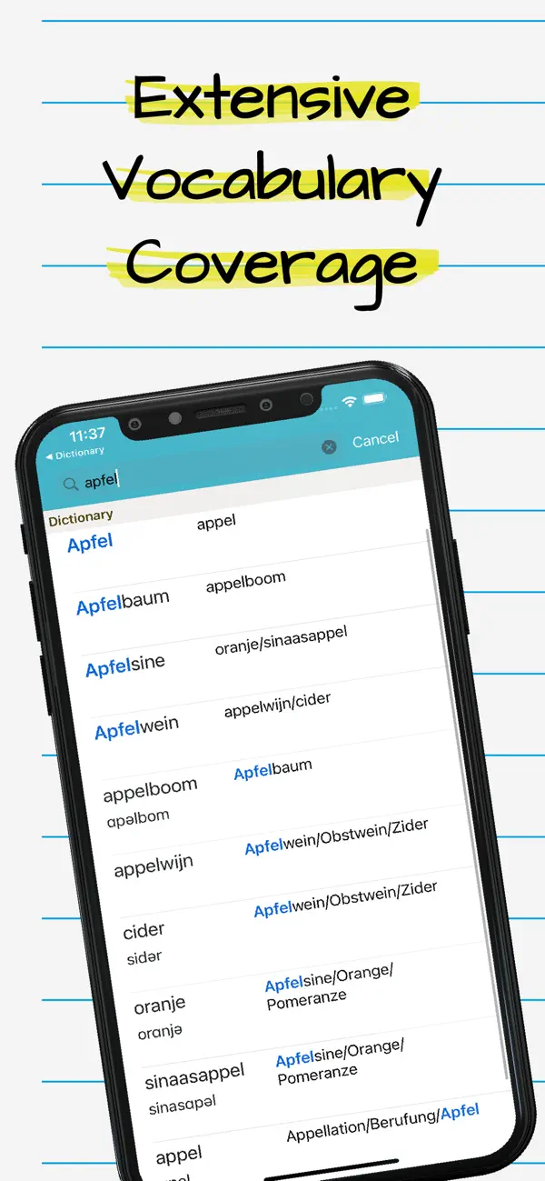 Screenshot #1 pour German Dutch Dictionary Pro