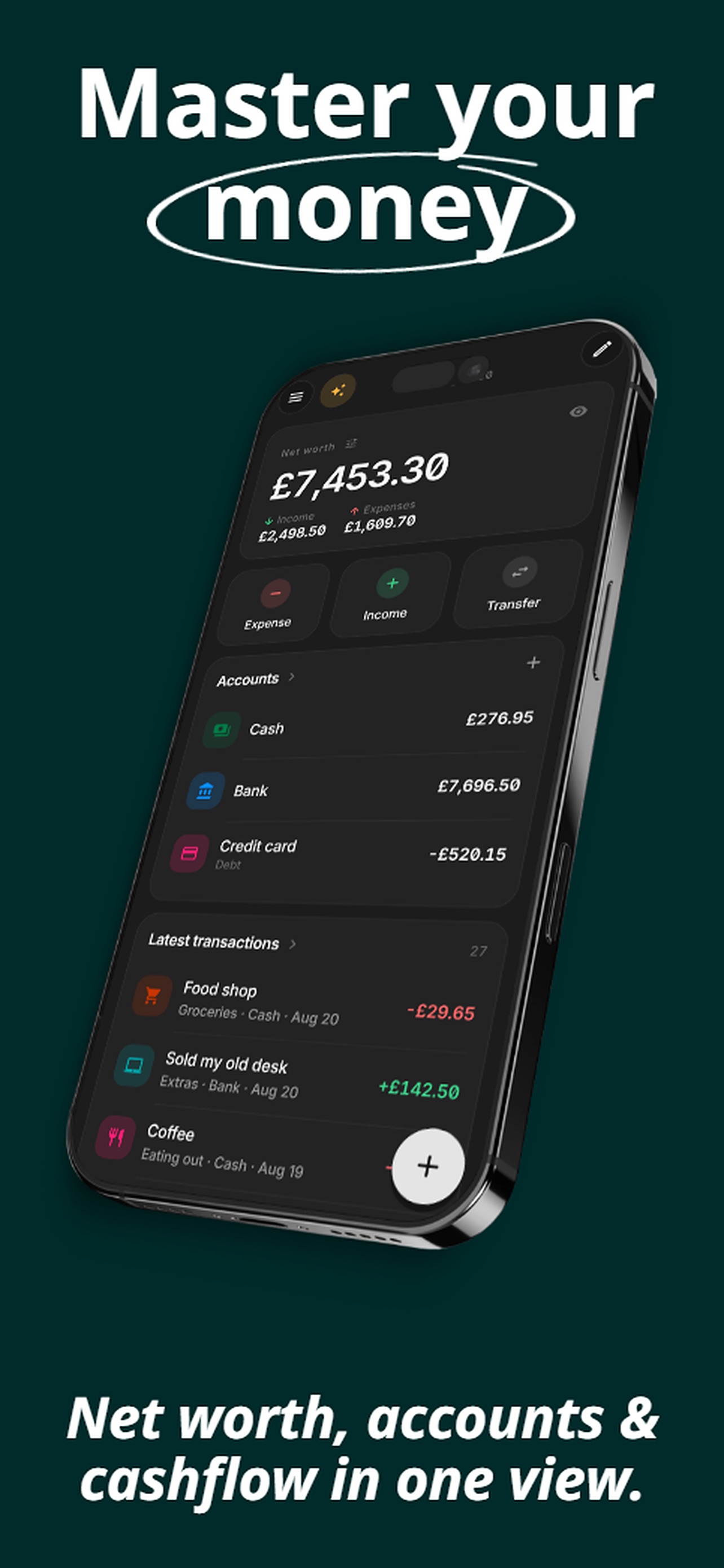 Screenshot 1 of Creso: Money & Budget Planner