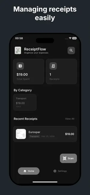 ReceiptFlow - Scan Receipts screenshot 1