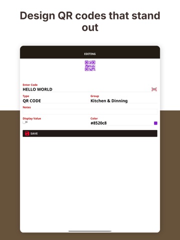 QR-Code & Barcode Generator iPad screenshot