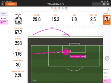 Trackman Soccer iPad screenshot