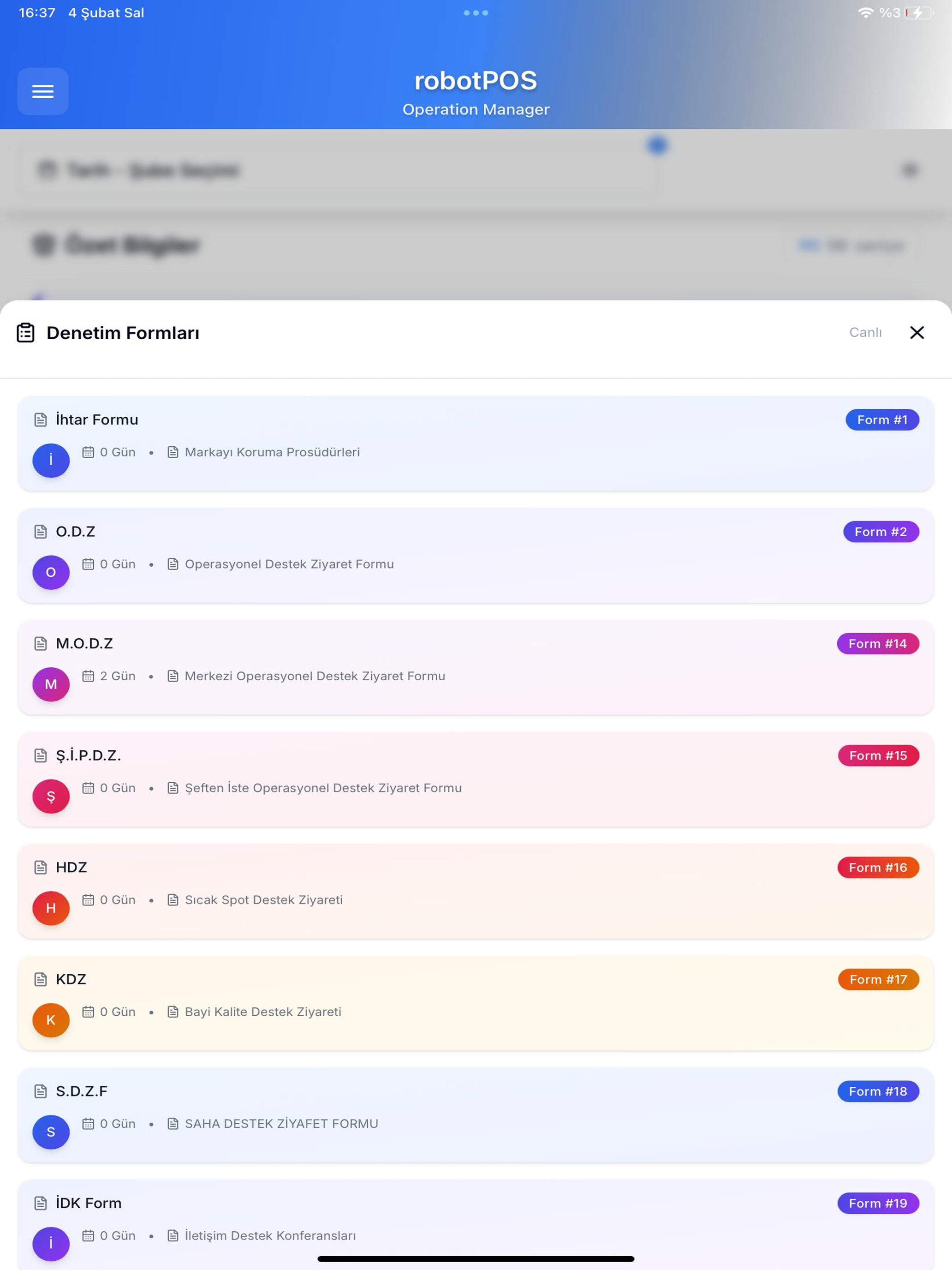 Robotpos Operation Manager