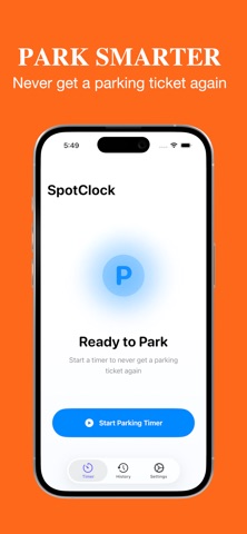 SpotClock - Parking Timer iPhone screenshot