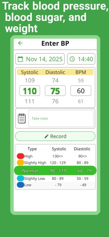 Blood Pressure Log, TryNotes Screenshot 3 of 6