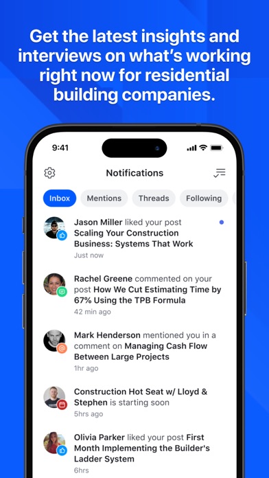 The Professional Builder App iPhone screenshot 6 - Social Networking app