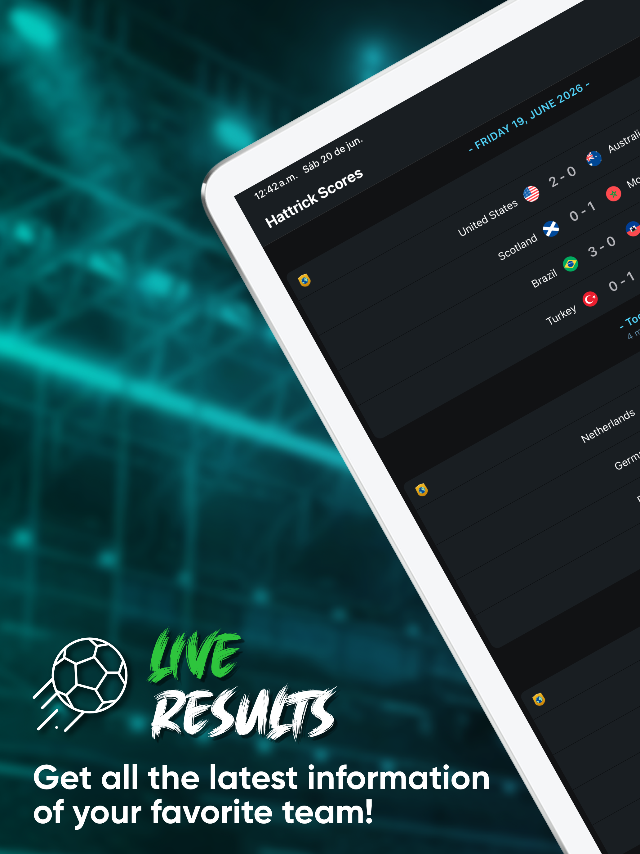 Hattrick Scores: Live Soccer screenshot 6