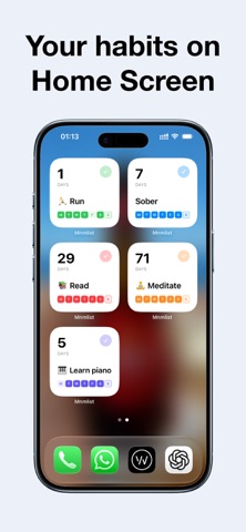 Mnmlist – Habit Tracker iPhone screenshot