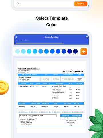 FreePaystub Maker iPad screenshot