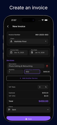 InvoiceForArtists Screenshot 2 of 3