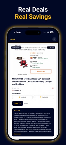 Cheddar's Deals iPhone screenshot