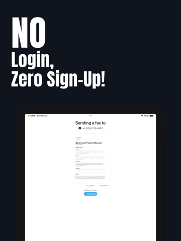 FireFax: send and receive fax iPad screenshot