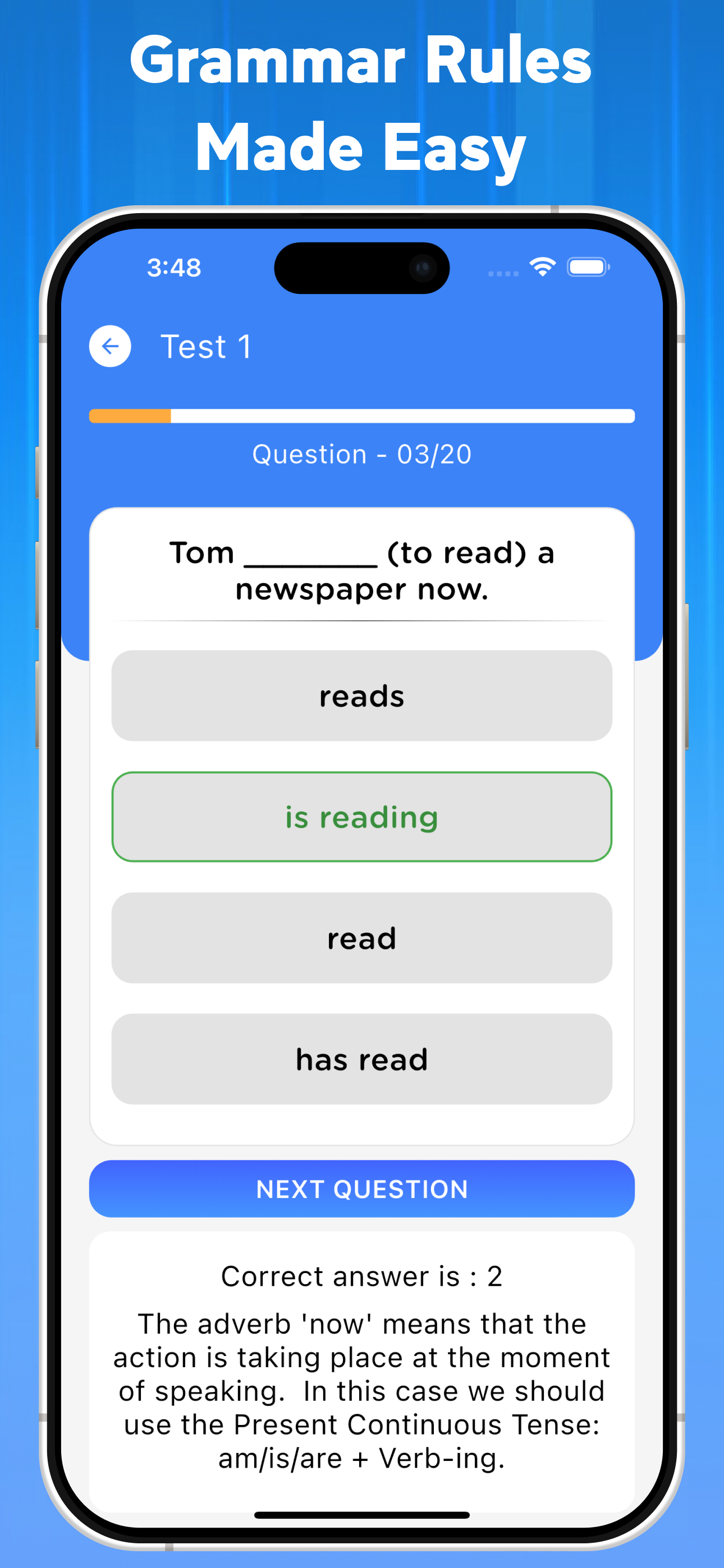 English Grammar Test 2025