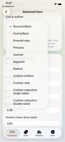 Carats: Gemstone Calculator Screenshot 2 of 9