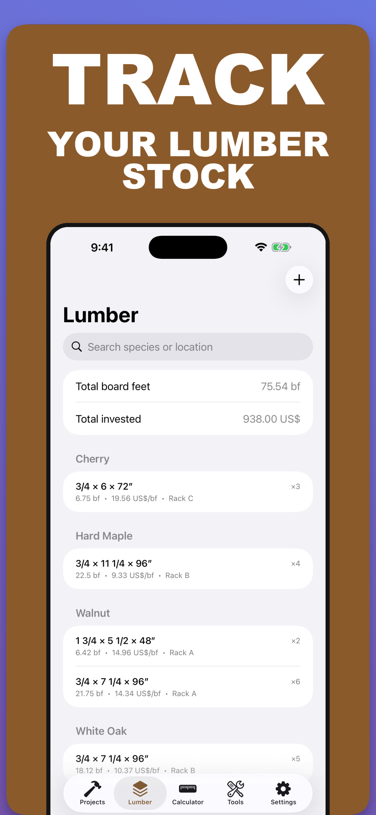 Woodworking: Cut List Log