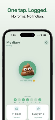 Bowelog: Stool & Bowel Tracker Screenshot 2 of 6