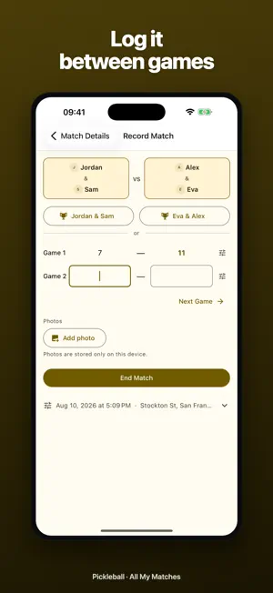 Pickleball - All My Matches screenshot 2