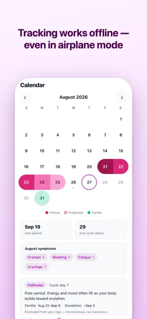 Niah: Private Period Tracker screenshot 2