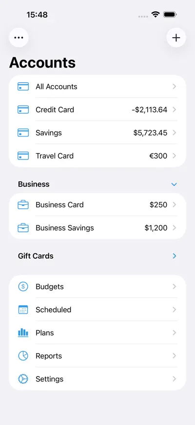 Debit & Credit screenshot