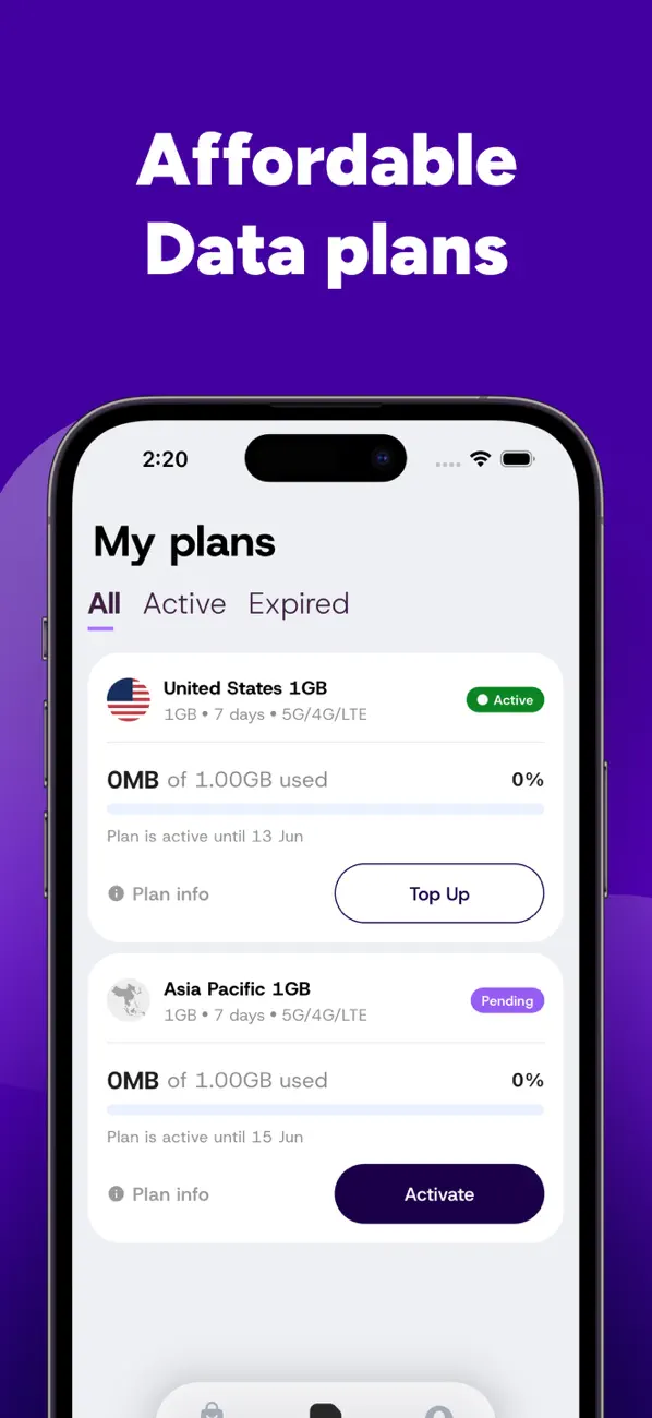 Screenshot #2 pour SignalSide: Travel eSIM Data