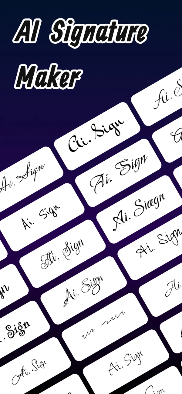 Screenshot #1 pour AI Signature Maker - Generator
