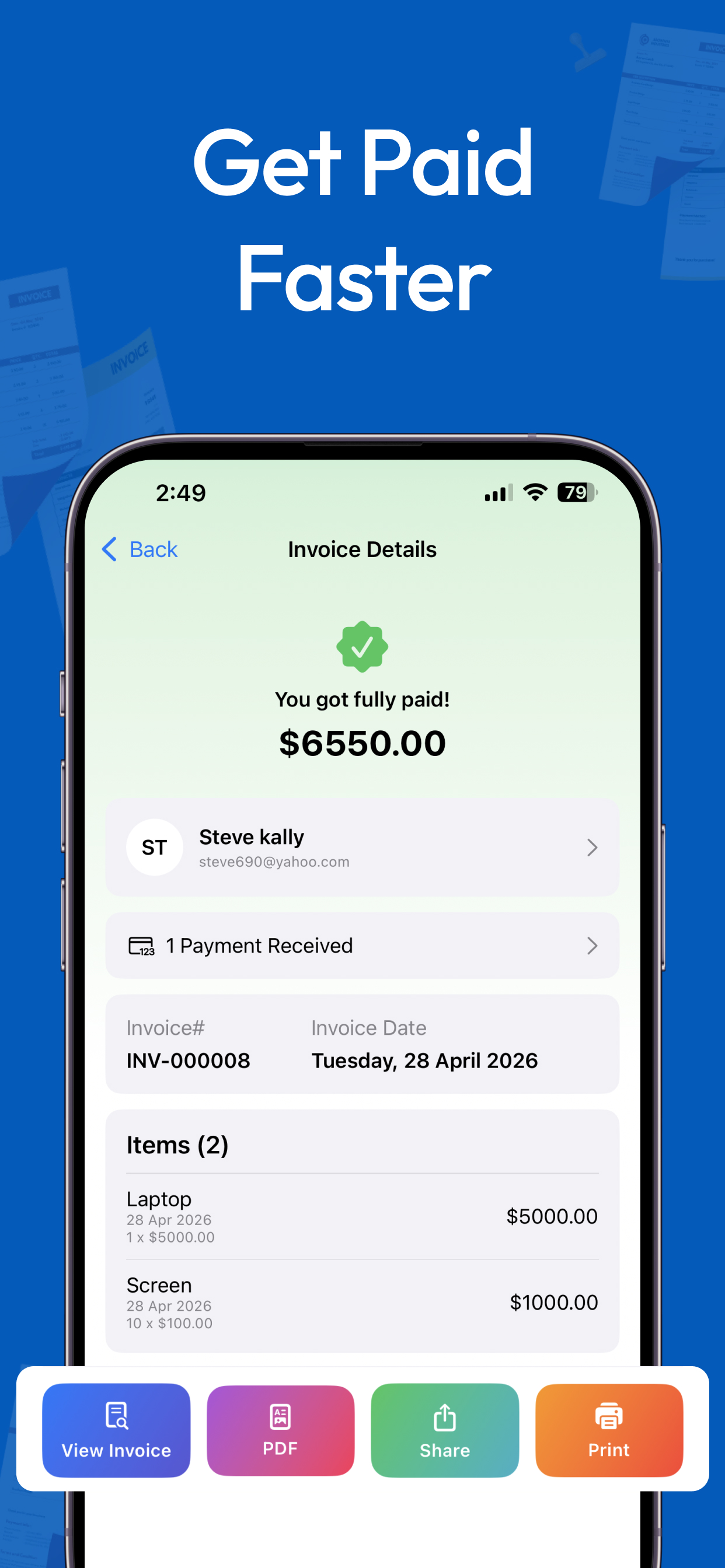 BillFlow – Easy Receipt Maker screenshot 3